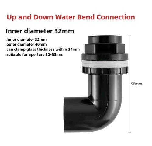 Ingresso acqua curvo 32mm - id,