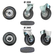 ROCARR RUOTA RUOTE PNEUMATICA CON CAMERA D'ARIA PER CARRELLO INDUSTRIALI