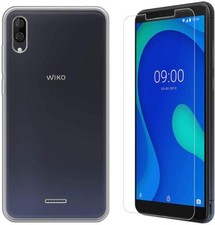 COVER CUSTODIA + PELLICOLA VETRO TEMPERATO PER WIKO Y50 Y 50 TRASPARENTE 