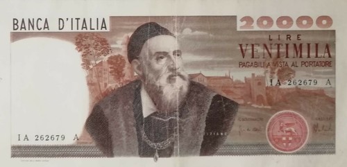 20000 lire tiziano 1975 - lire, 21/02/1975