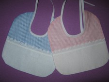 2 BAVETTE IN PURO COTONE CON