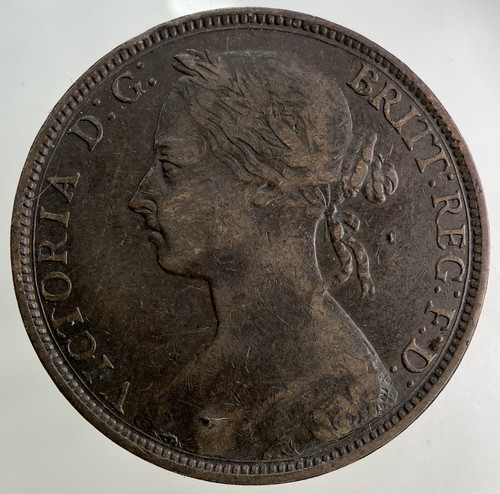 1892 victoria one penny - 1892, coin