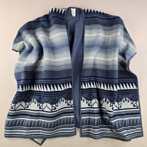 Woolrich poncho blu bohemien - woolrich,