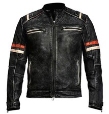 Giacca biker uomo vintage - , nera
