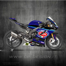 Kit Grafiche compatibili Yamaha R6 2019-2025 per carene RACING Graphics stickers