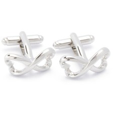 Gemelli fiocco cuori argento - gemelli,