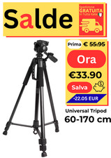 Universal Tripod for camera, selfie, smartphone and microphone 60-170 cm