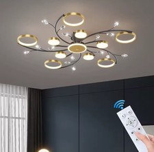LAMPADARIO PLAFONIERA LED A SOFFITTO DIMMERABILE TELECOMANDO 90W MODERNO DESIGN 