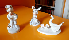 Capodimonte, 3 statue piccole, vintage, porcellana italiana, soprammobili