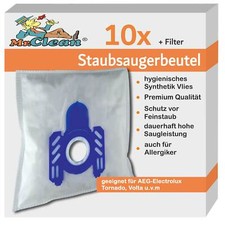 10 sacchetti per aspirapolvere Mr.Clean adatti AEG Vampyr CE: Mega Power. Mr Big. Power