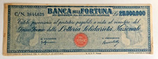 LOTTERIA SOLIDARIETA´ NAZIONALE ANNI 50 L. 100  BANCA DELLA FORTUNA L.25.000.000