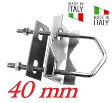 STAFFA A RINGHIERA PER ANTENNA PER PALO 25 - 40mm MADE IN ITALY ZINCATO