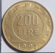 200 Lire 1991 Italie Italy -