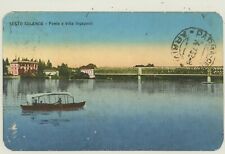SESTO CALENDE-VARESE - PONTE E VILLA INGEGNOLI 1932  cartolina d'epoca