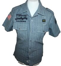 CAMICIA BLU USA 55% LINO