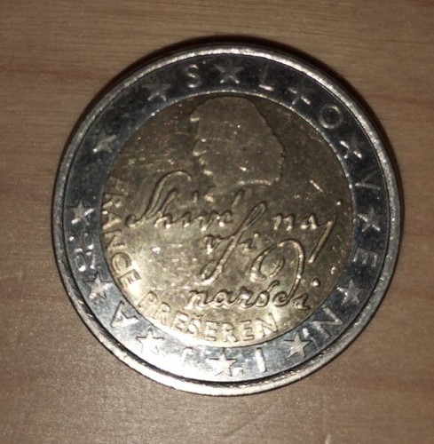 Moneta euro slovenia - moneta,