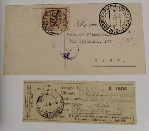 Cartolina ricevuta postale di - cartolina,