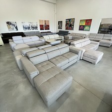 Divano angolare letto in  tessuto anti macchia Con Contenitore. Made In Italy