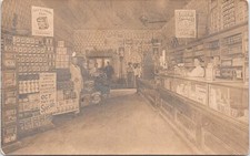RPPC Bay Village Ohio - E.F. Walker Grocery Store Interior Scene early 1900s