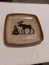 Home Studio Woodland Collezione Alce 8 Piatti Quadrati 11" Rustico