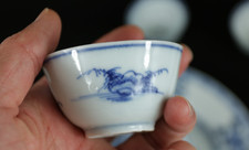 Set 4 ciotole da tè e piatti