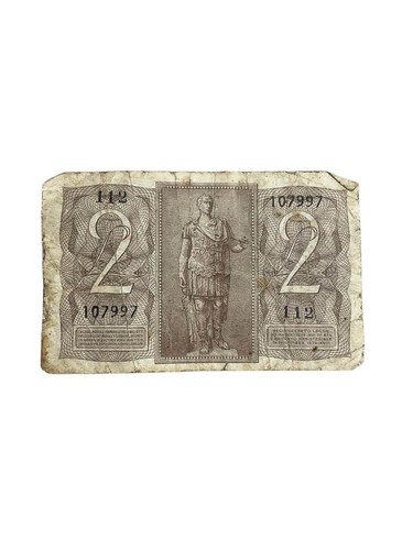 Ww2 banconota italiana lire - italiana, 2