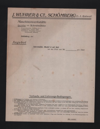 Schömberg foglio postale - foglio,
