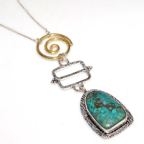 Collana lunga crisocolla
