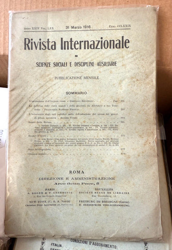 Rivista internazionale - internazionale, di