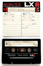 Mc Denon Lx46 Lx 46 Musicassetta Vintage Cassette Audio Tape Audiotape Usata B