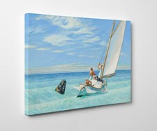 ⛵️ Quadro Hopper Ground Swell Stampa Fine Art su Tela Canvas Vernice Pennellate