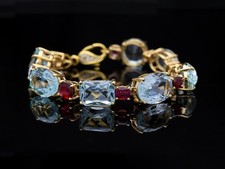 Bracciale brillanti rubini
