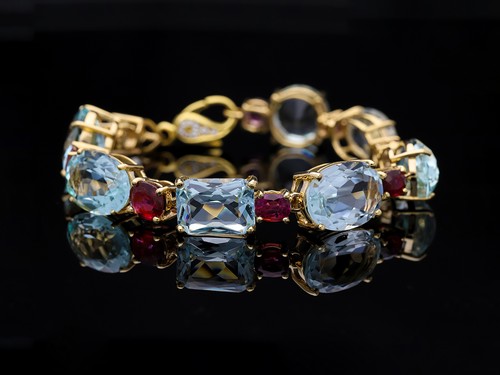 Bracciale brillanti rubini