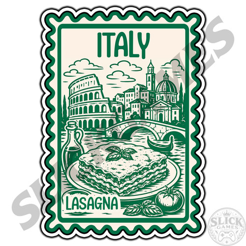 Adesivo francobollo italia - adesivo,