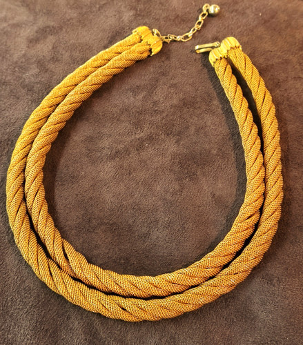 Collana girocollo dorata - collana,