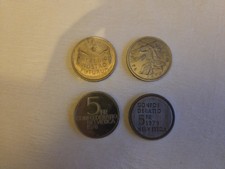 Lotto Monete Svizzera 4 Pezzi da 5 Franchi 1975, 1976, 1978, 1979