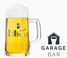 Single Bitburger Beer Glass Tankard Pint 50cl Brand New