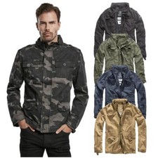 Brandit Britannia Giacca Effetto Usato da Mezza Stagione Similpelle Applicazione