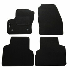 SET TAPPETINI PER AUTO IN MOQUETTE NERA CON 2 CLIP DI FISSAGGIO 2a SERIE TAPPETI