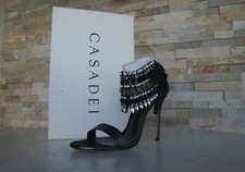 Casadei taglia 36 36,5 40 sandali tacco alto strass nero ex Prezzo consigliato 1195 €