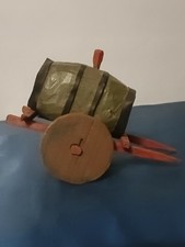 Presepe Carro con Botte per Pastori Vintage