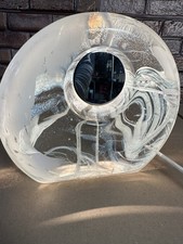 Lampada da tavolo in vetro tagliato, molto insolita.  Lampada design design arte vintage retrò