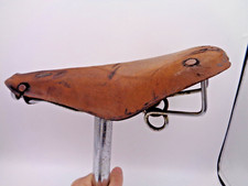 Sella sella bicicletta vintage Brooks B72, made in England, in pelle con orig.  Posta