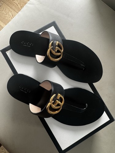 Gucci sandali neri pelle - gucci,
