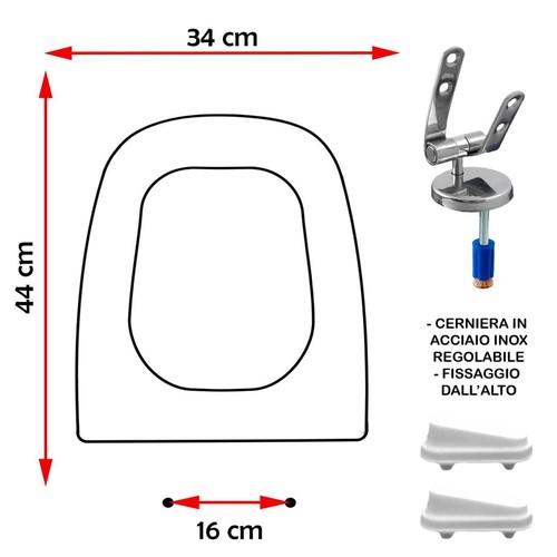 Sedile copriwater compatibile - sedile,
