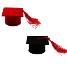 36 Scatoline porta confetti per laurea a forma di cappello tocco in velluto