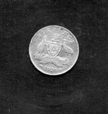 MONETA SIX PENCE AUSTRALIA