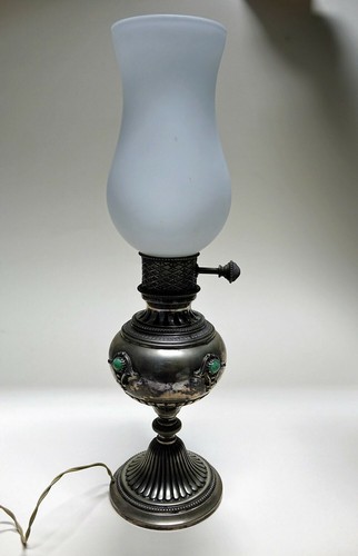 Lampada tavolo base argento - da,