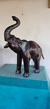 STATUA ELEFANTE IN PELLE VINTAGE GRANDE MODERNARIATO