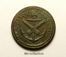 Bottoni Artiglieria La Marina, Truppe (1793-1795) Révolution. Francia 24 MM